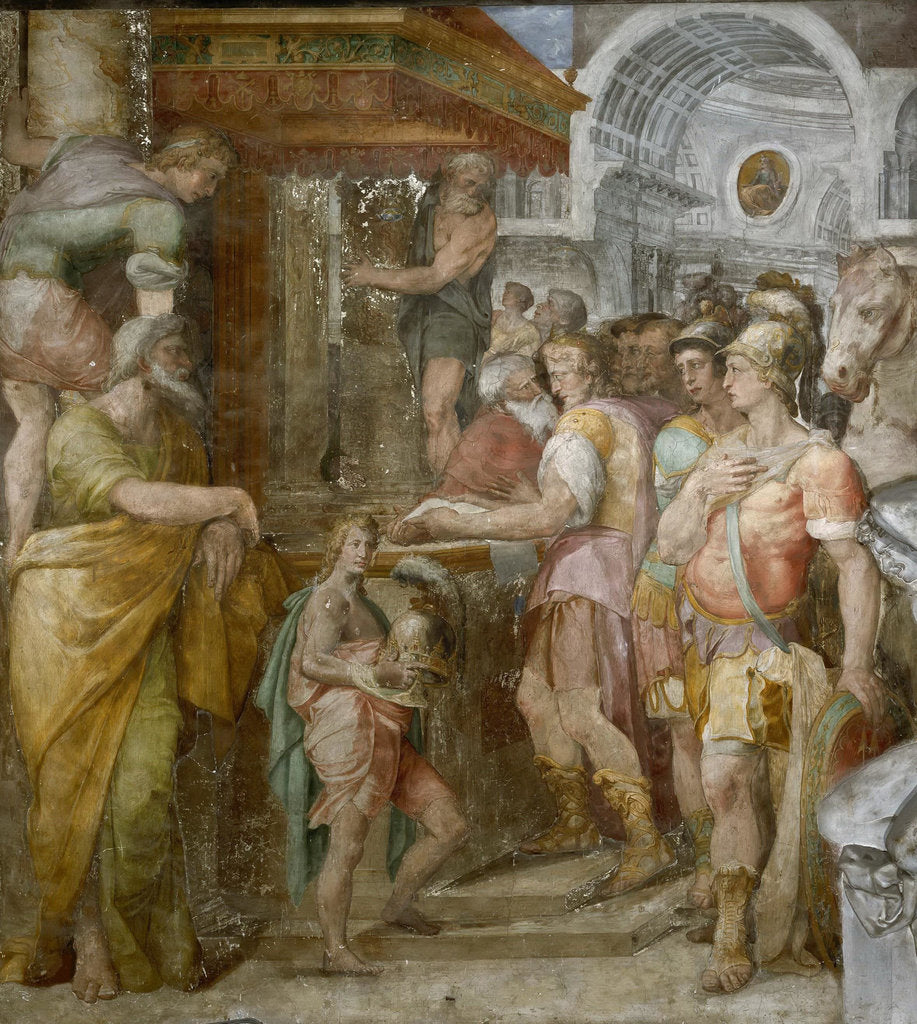 Detail of The recovery of the lost territories for the pope by Emperor Otto I, ca 1563 by Anonymous