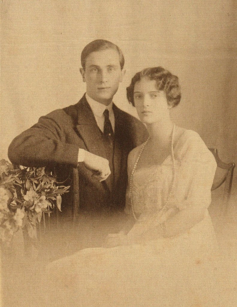 Detail of Prince Felix Yusupov, Count Sumarokov-Elston and his wife, Princess Irina Alexandrovna of Russia by Anonymous