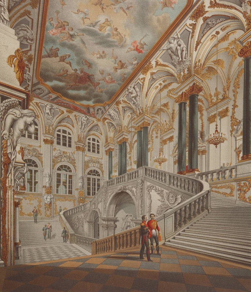 Detail of The Grand staircase of the Winter palace by Anonymous