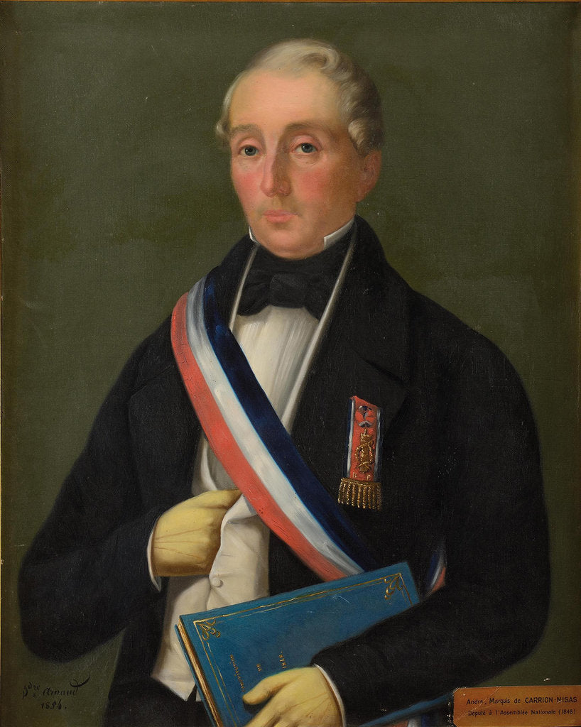 Detail of Portrait of André Henri François Victor Carrion-Nisas, 1854 by Anonymous