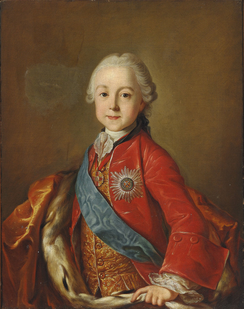 Detail of Portrait of Grand Duke Pavel Petrovich, Second Half of the 18th cen by Anonymous