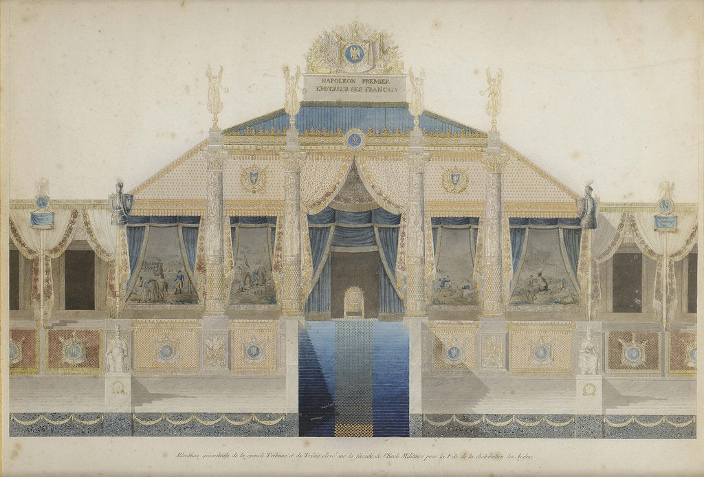 Detail of Project of the Great Tribune and the Throne for the Feast of the Distribution of Eagles, 1807 by Anonymous