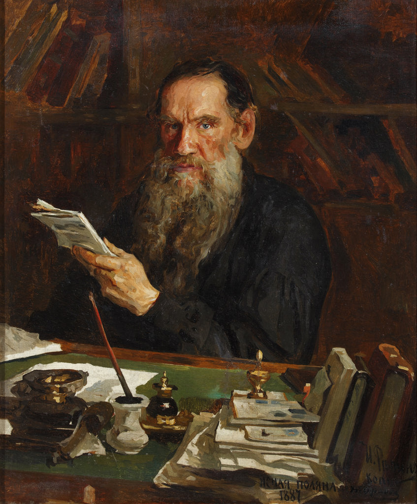 Detail of Portrait of the author Count Lev Nikolayevich Tolstoy, End of 19th cen by Anonymous