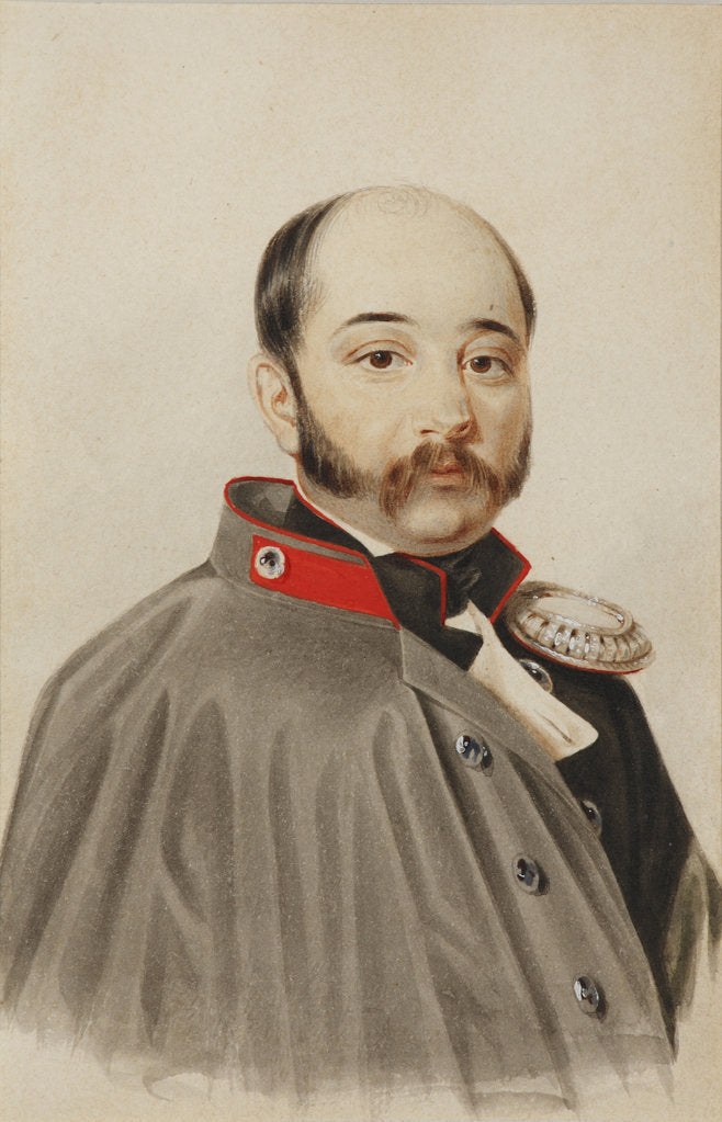 Detail of Nikolai Ivanovich Lorer, End 1840s by Anonymous