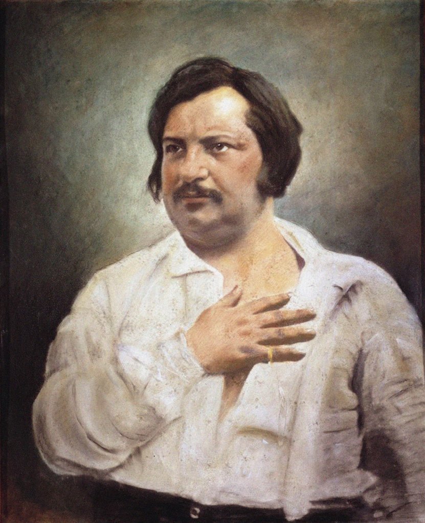 Detail of Honoré de Balzac, 1842 by Anonymous