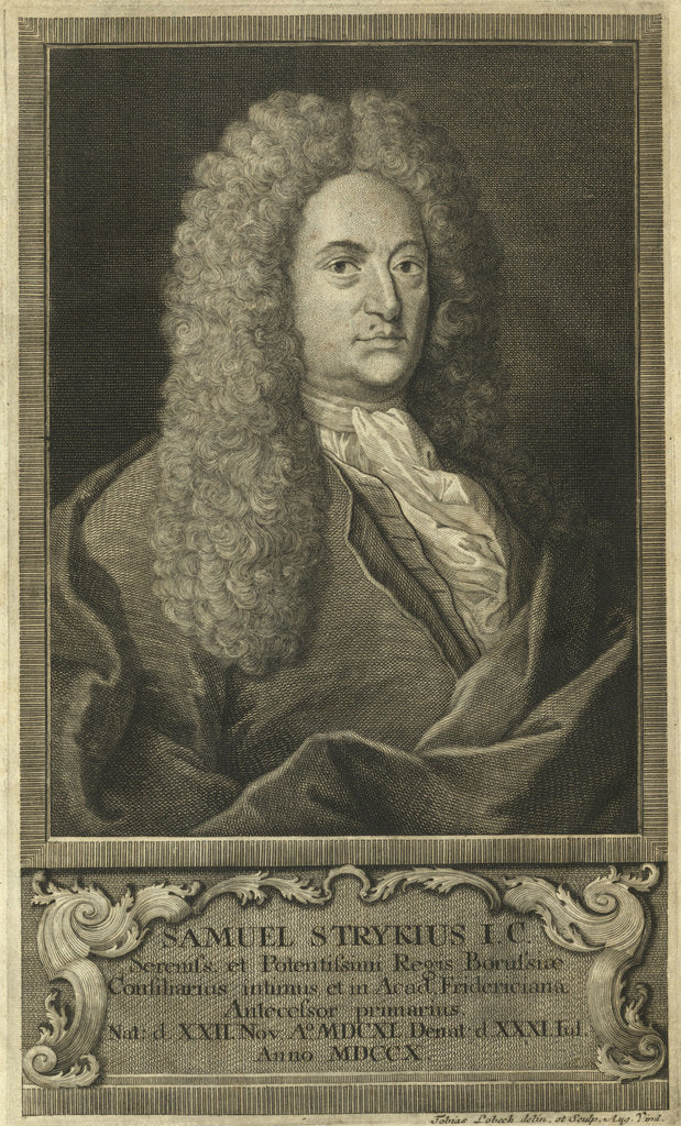 Detail of Portrait of Samuel Stryk by Anonymous