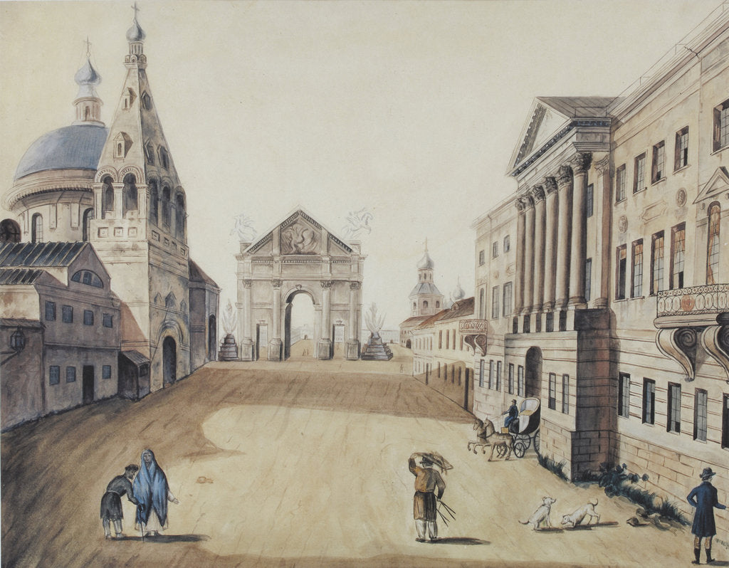 Detail of View of the Strastnaya Square in Moscow, Early 1800s by Anonymous