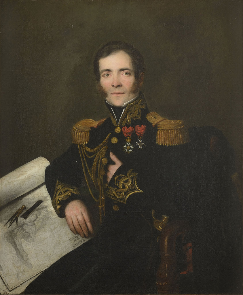 Detail of Portrait of the Admiral Anne Chrétien Louis de Hell, c. 1832 by Anonymous