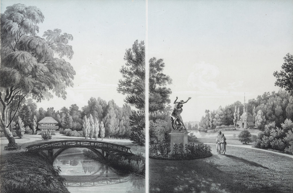 Detail of View of the Shablykino Estate, 1856 by Anonymous