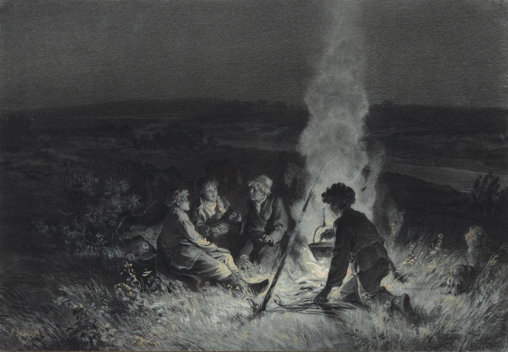 Detail of The Night Watch. Illustration for Sketches from a Hunters Album by I. Turgenev, 1883-1884 by Anonymous
