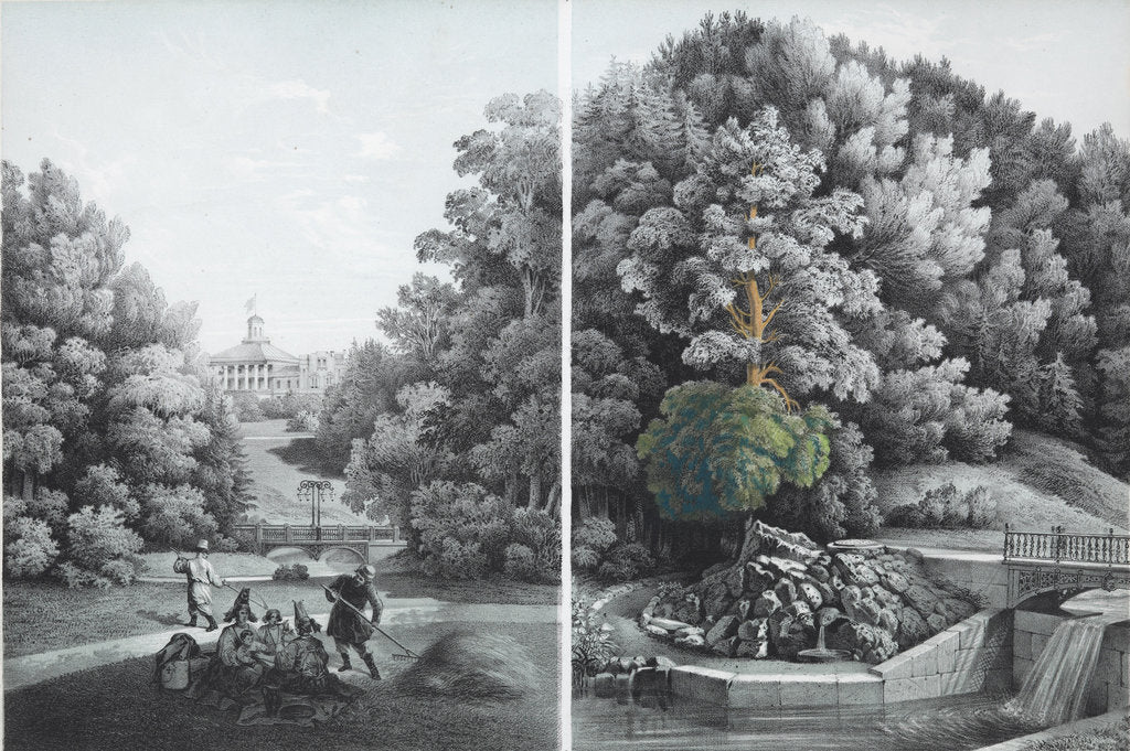 Detail of View of the Shablykino Estate, 1856 by Anonymous