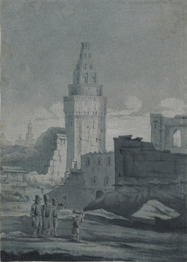 Detail of View of the ruins caused by a bomb explosion in the Moscow Kremlin during the retreat of the French by Anonymous