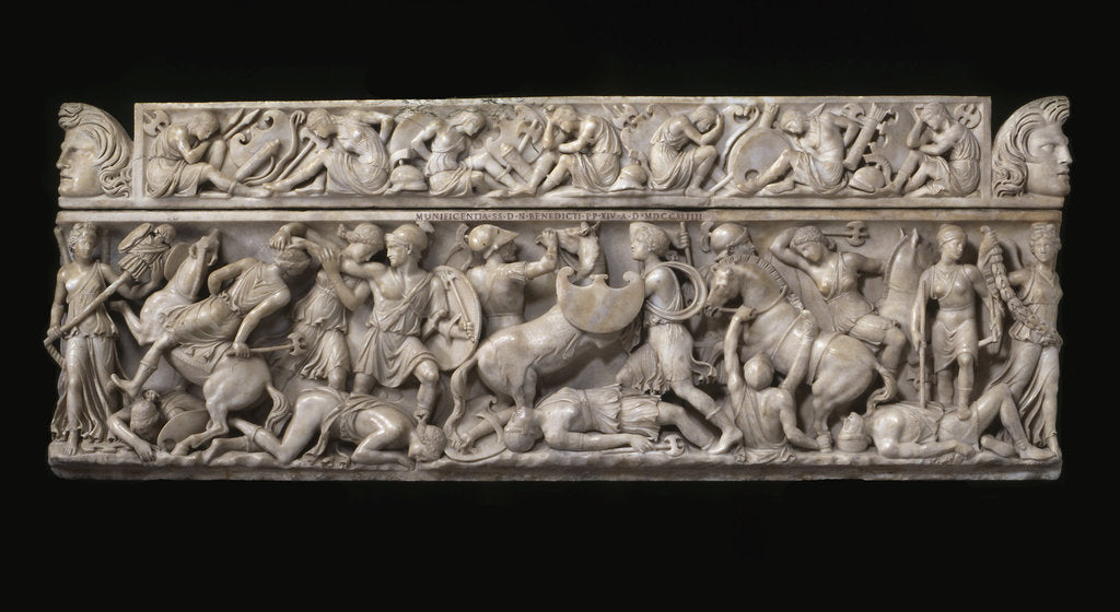 Detail of Sarcophagus with battle scenes between the Greeks and the Amazons, 2nd cen. AD by Anonymous