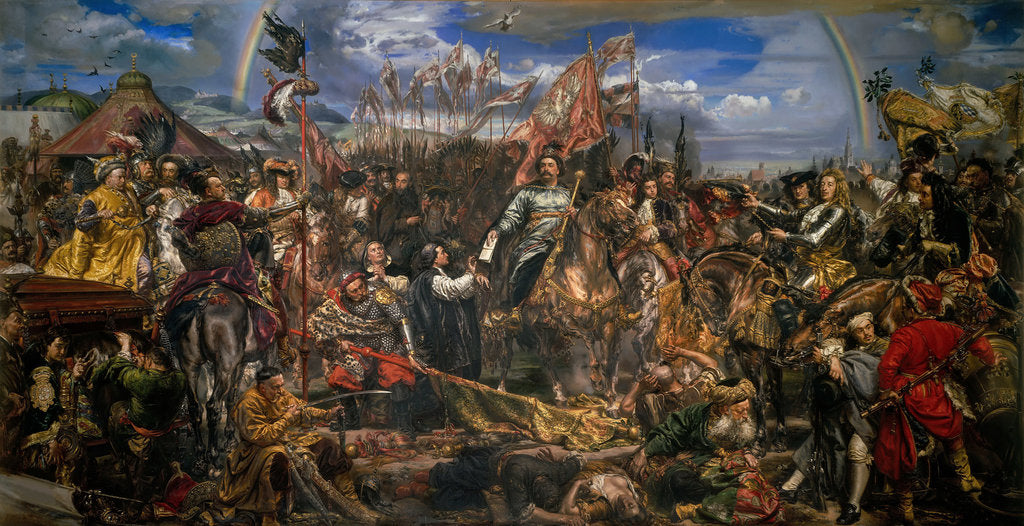 Detail of John III Sobieski sending message of victory to the Pope Innocent XI after the Battle of Vienna by Anonymous