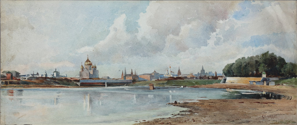 Detail of View of Moscow from the Neskuchny Garden, ca 1880-1885 by Anonymous