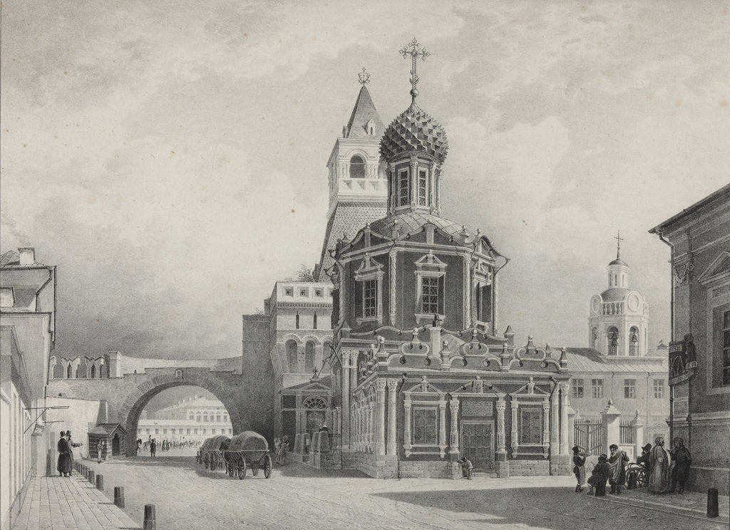 Detail of Church of the Vladimir Icon of the Mother of God at the Vladimirsky (Nikolsky) Gate of Kitay-Gorod by Anonymous