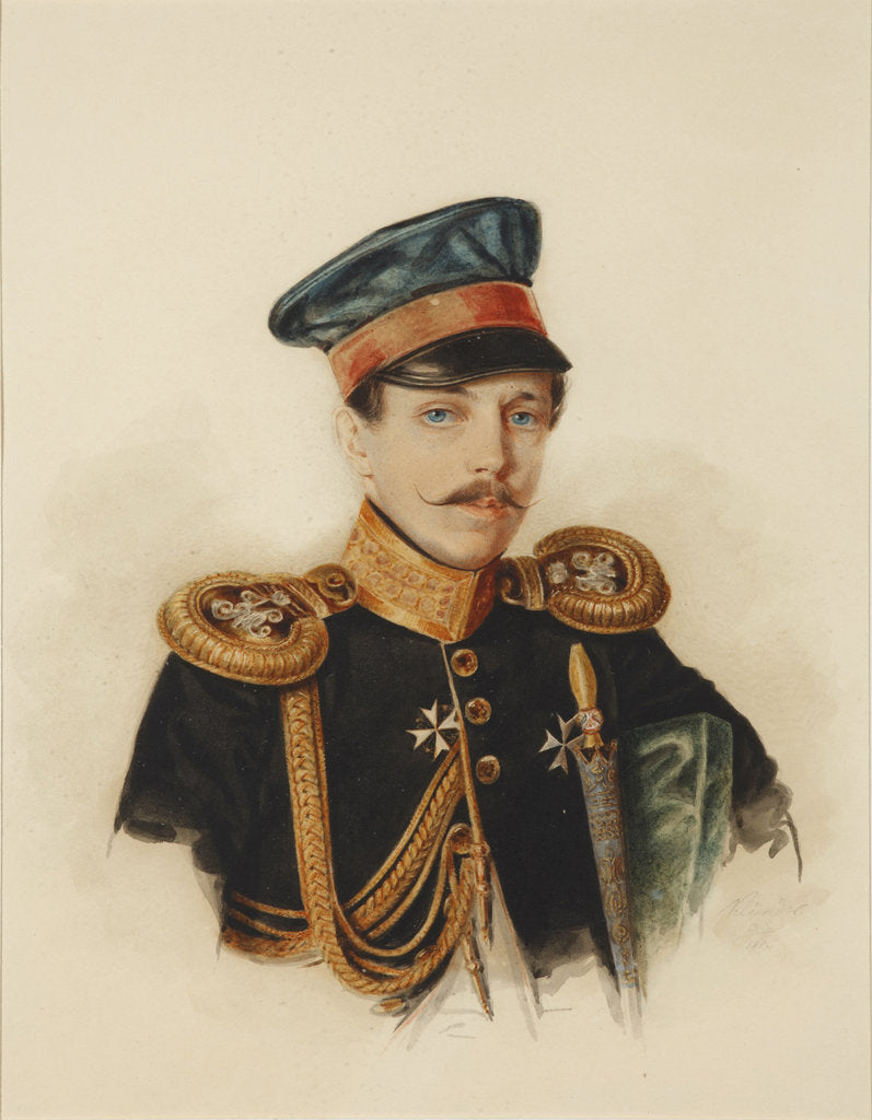 Detail of Mikhail Vasilyevich Pashkov, 1838 by Anonymous