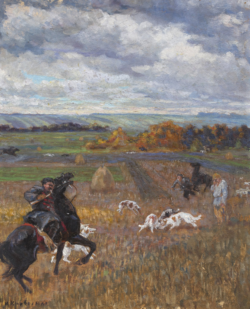 Detail of Illustration for poem Hunting with hounds by Nikolay Nekrasov, Early 20th cen by Anonymous