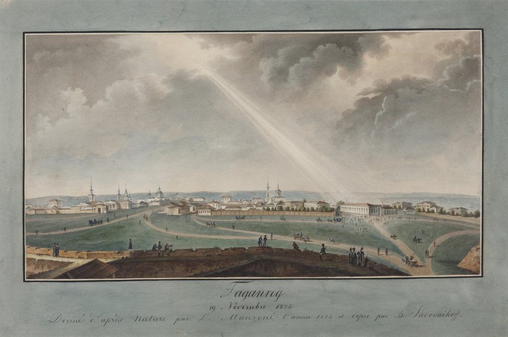 Detail of View of Taganrog on the day of the death of Emperor Alexander I on November 19, 1825, c. 1830-1840 by Anonymous