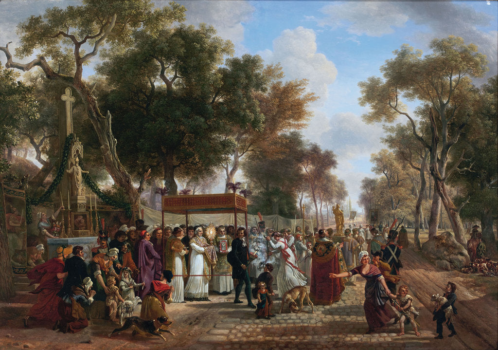 Detail of The Corpus Christi procession in a village by Anonymous