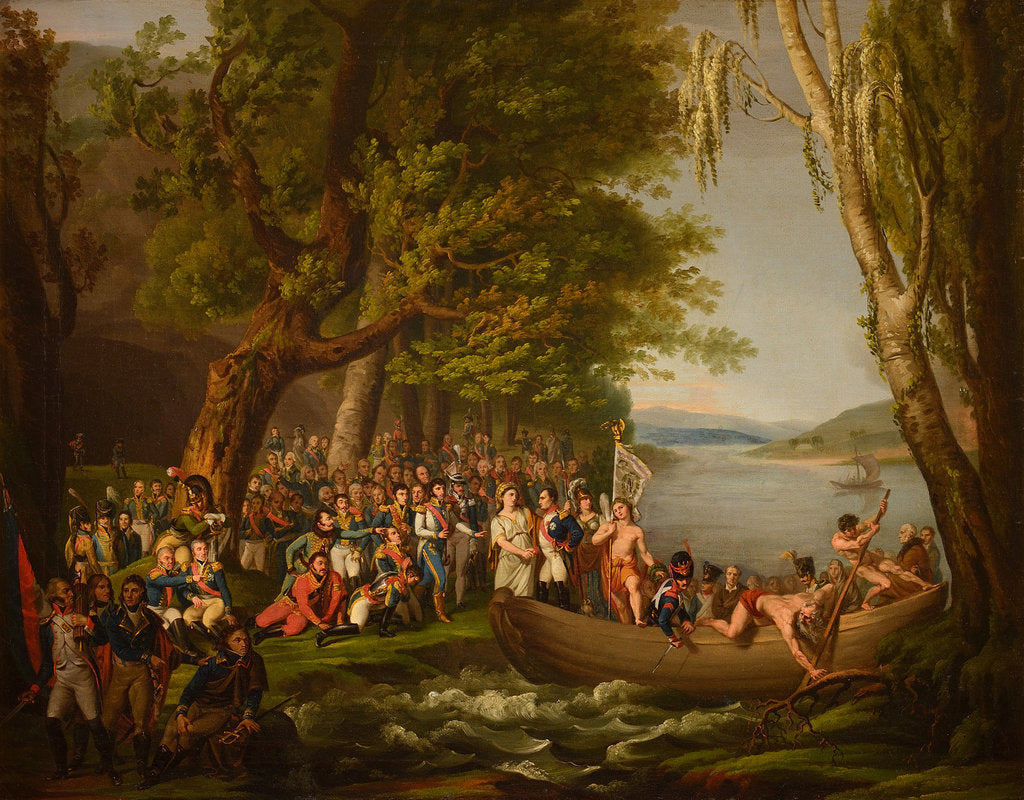 Detail of Napoleon Crossing the Styx and joins the Heroes of the Grande Armée, who died for France by Anonymous