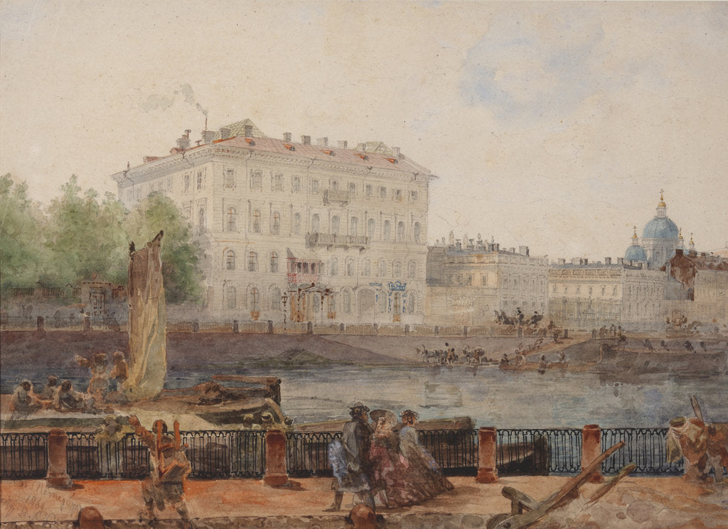 Detail of House of M.D. Tarasova at the embankment of Fontanka, 1861 by Anonymous