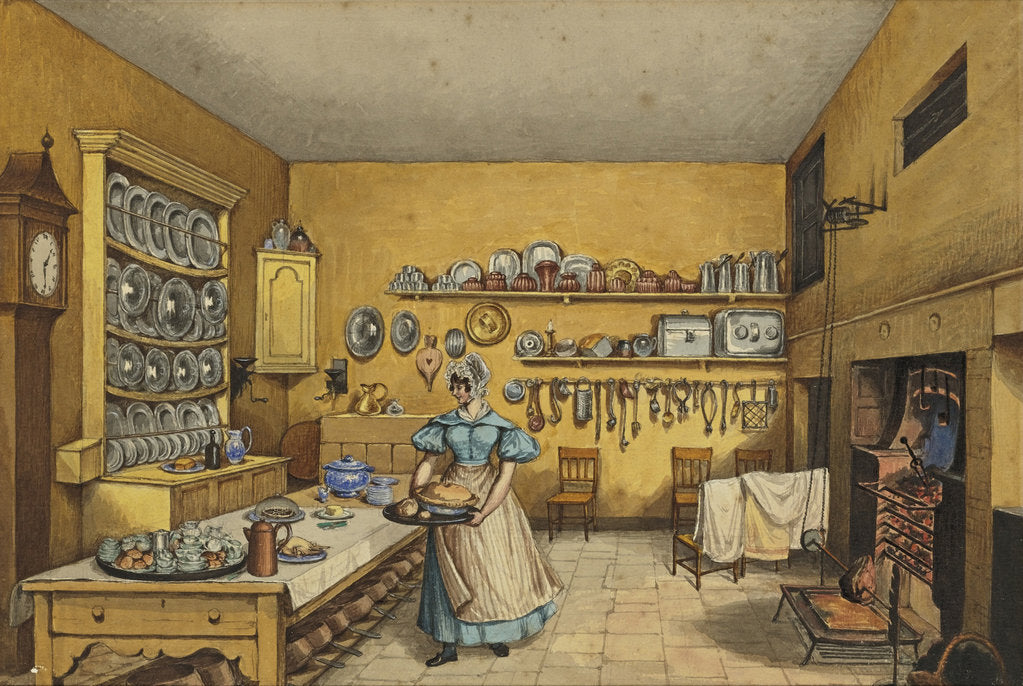 Detail of The Kitchen at Langton Hall by Anonymous