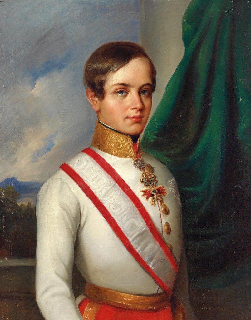 Detail of Portrait of Franz Joseph I of Austria, 1849 by Anonymous