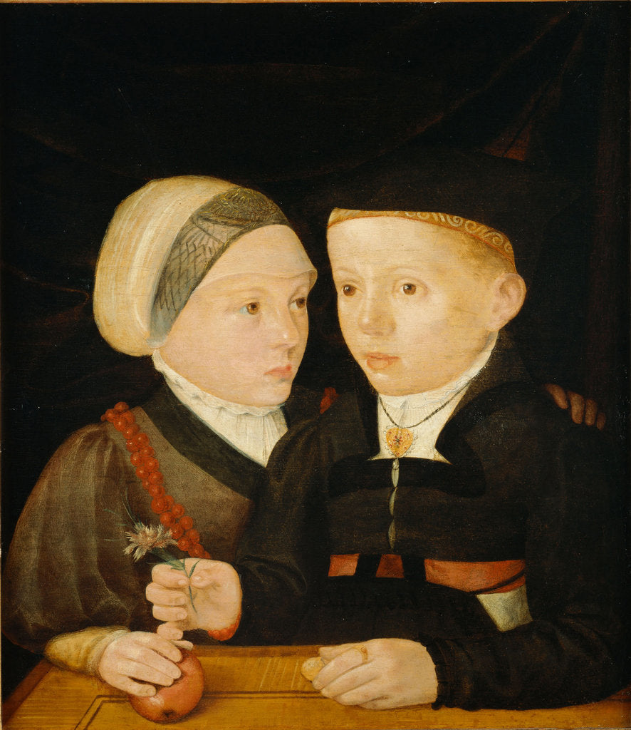 Detail of Portrait of a brother and a sister, also known as Fugger children, c.1540 by Anonymous