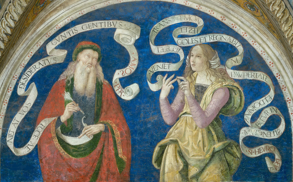 Detail of The Prophet Amos and the European Sibyl, 1492-1495 by Anonymous