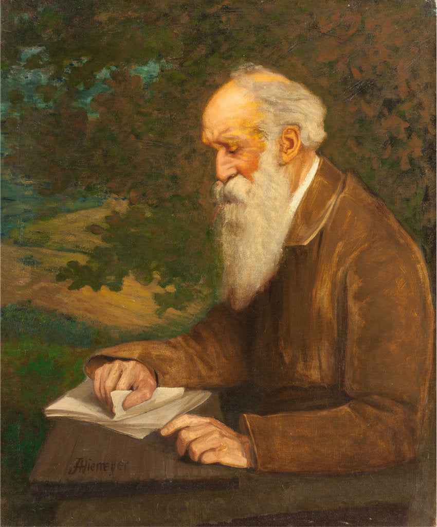 Detail of Portrait of the poet Henry Wadsworth Longfellow by Anonymous