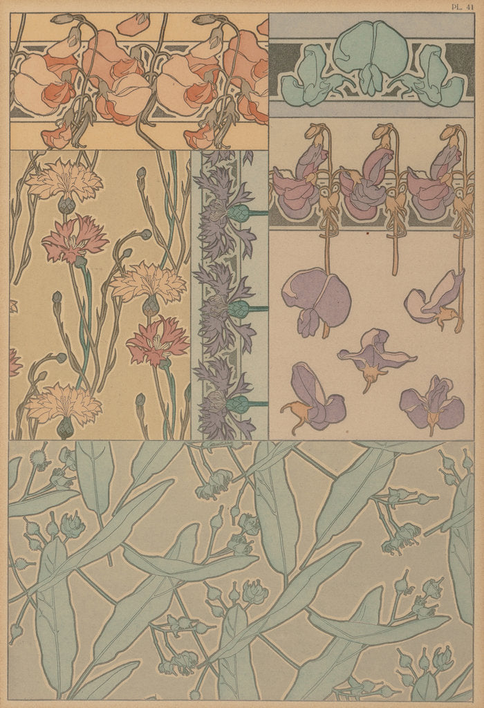 Detail of Textile design, c. 1900 by Anonymous