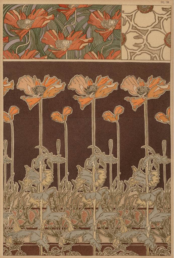 Detail of Textile design, c. 1900 by Anonymous