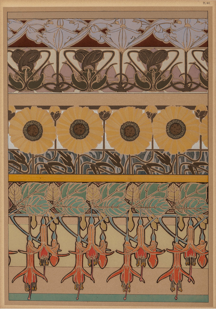 Detail of Textile design, c. 1900 by Anonymous