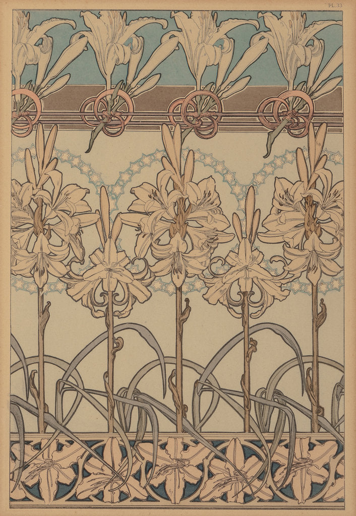 Detail of Textile design, c. 1900 by Anonymous