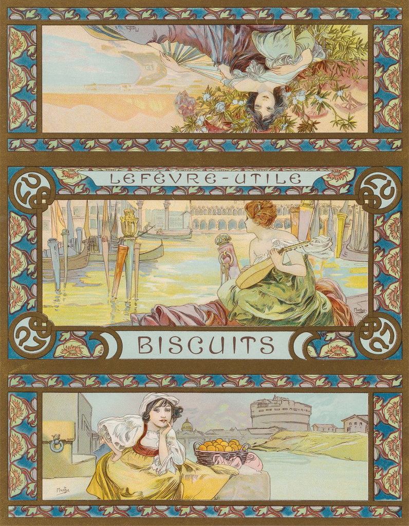 Detail of Lefèvre-Utile Buscuits Label, ca 1896 by Anonymous