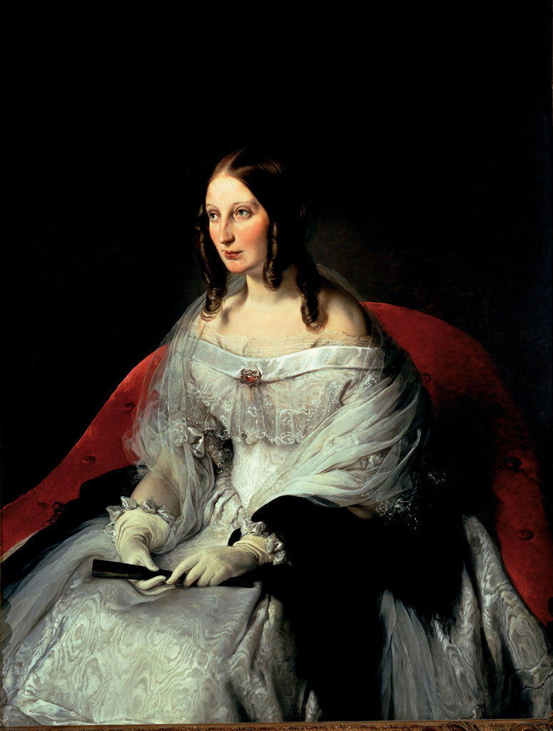Detail of Portrait of Sarah Louise Strachan, principessa di SantAntimo, 1840-1844 by Anonymous