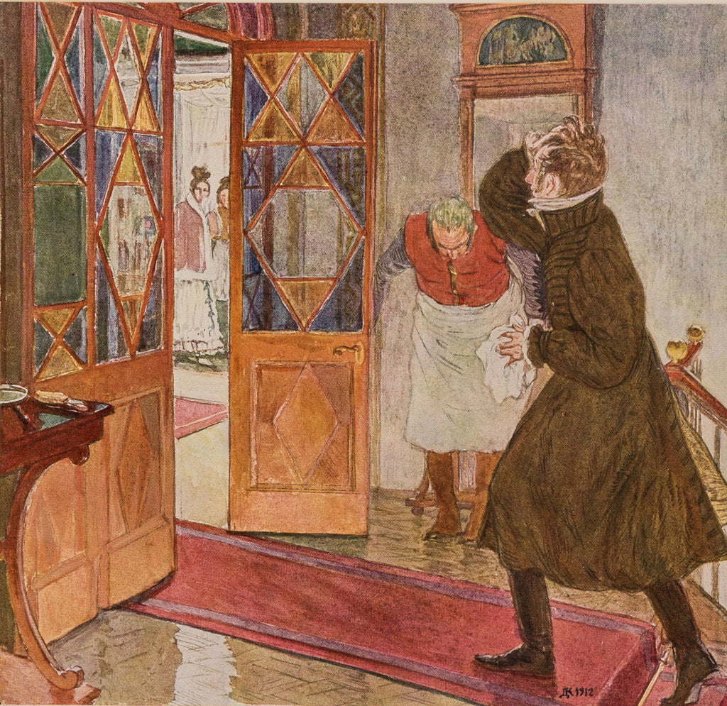 Detail of Illustration to the comedy Woe from Wit by Alexander Griboyedov, 1913 by Anonymous