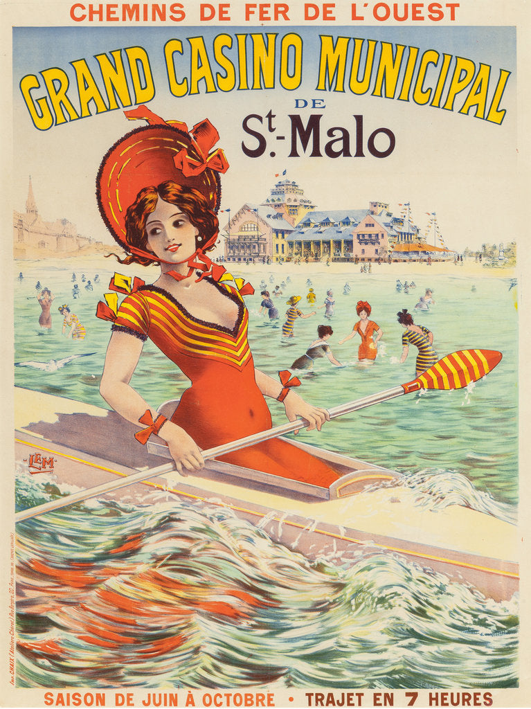 Detail of Grand Casino Municipal de St. Malo, 1890s by Anonymous