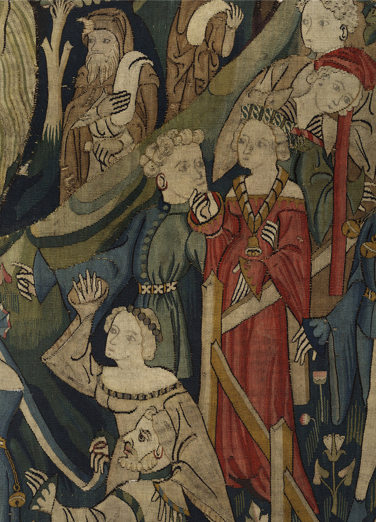 Detail of Courtly Love Games (Spieleteppich), tapestry. Detail, ca 1400 by Anonymous