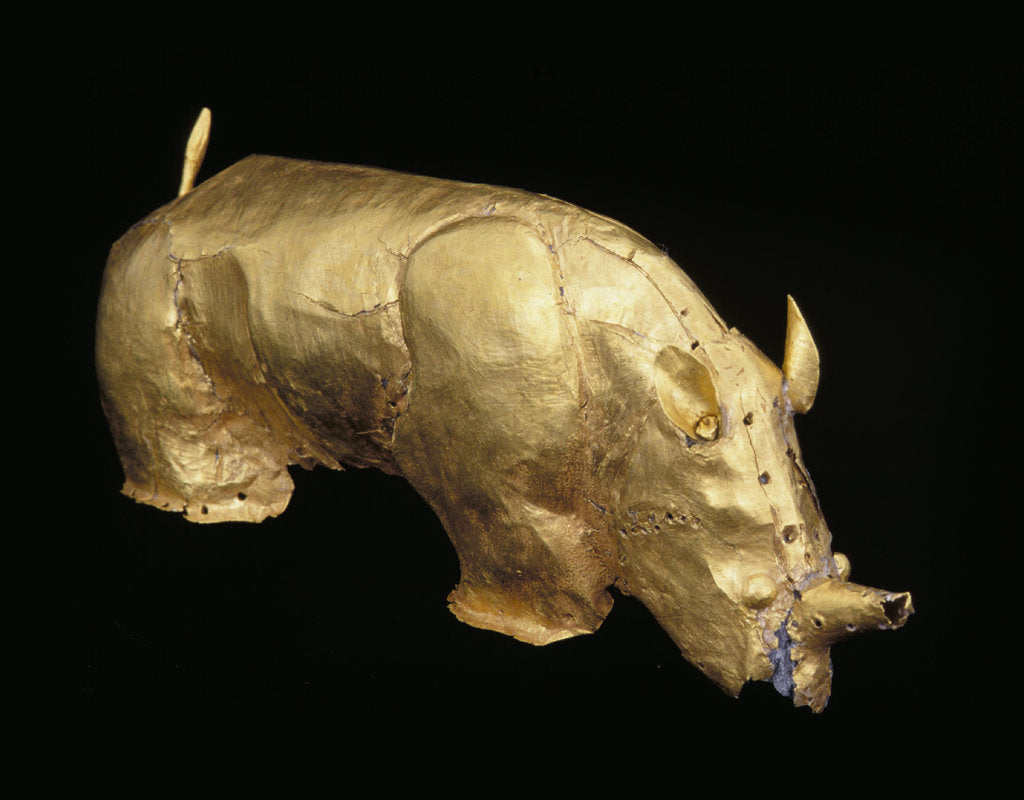 Detail of The golden rhinoceros of Mapungubwe, ca 1220-1290 by Anonymous