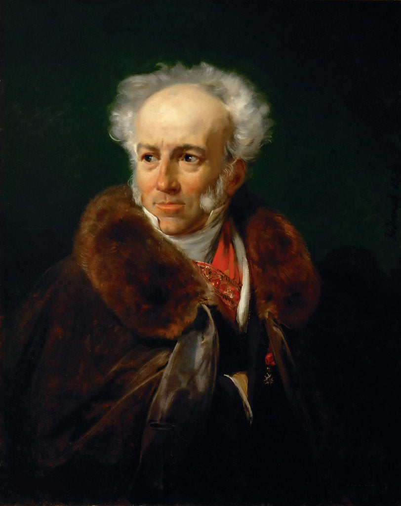 Detail of Portrait of the painter Jean-Baptiste Isabey, 1828 by Anonymous
