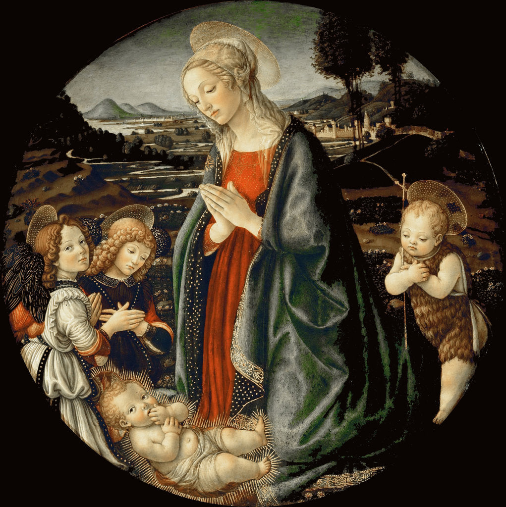 Detail of The Virgin Adoring the Christ Child with Saint John the Baptist and Two Angels, Between 1475 and 149 by Anonymous