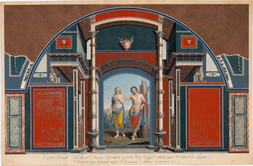 Detail of Sheet from a series on the wall decorations of the Villa Negroni in Rome by Anonymous