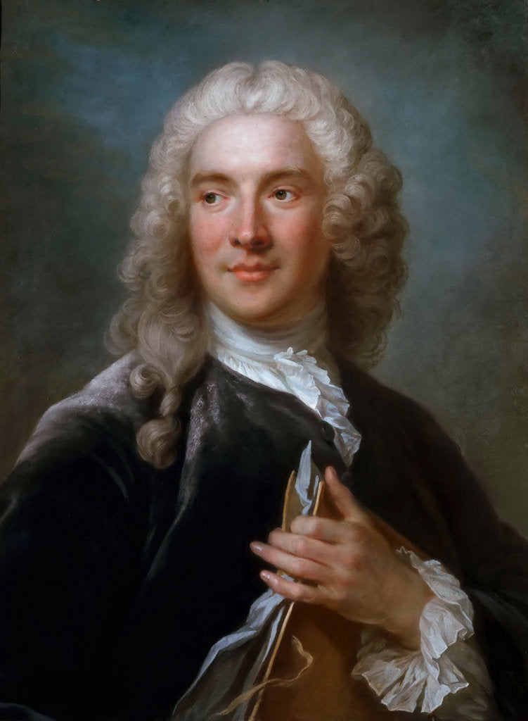 Detail of Portrait of Charles-Joseph Natoire, 1741 by Anonymous