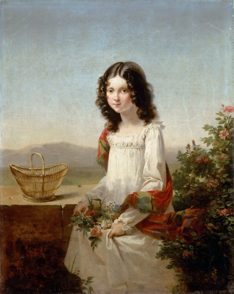 Detail of Lise Aubin de Fougerais, 1817 by Anonymous
