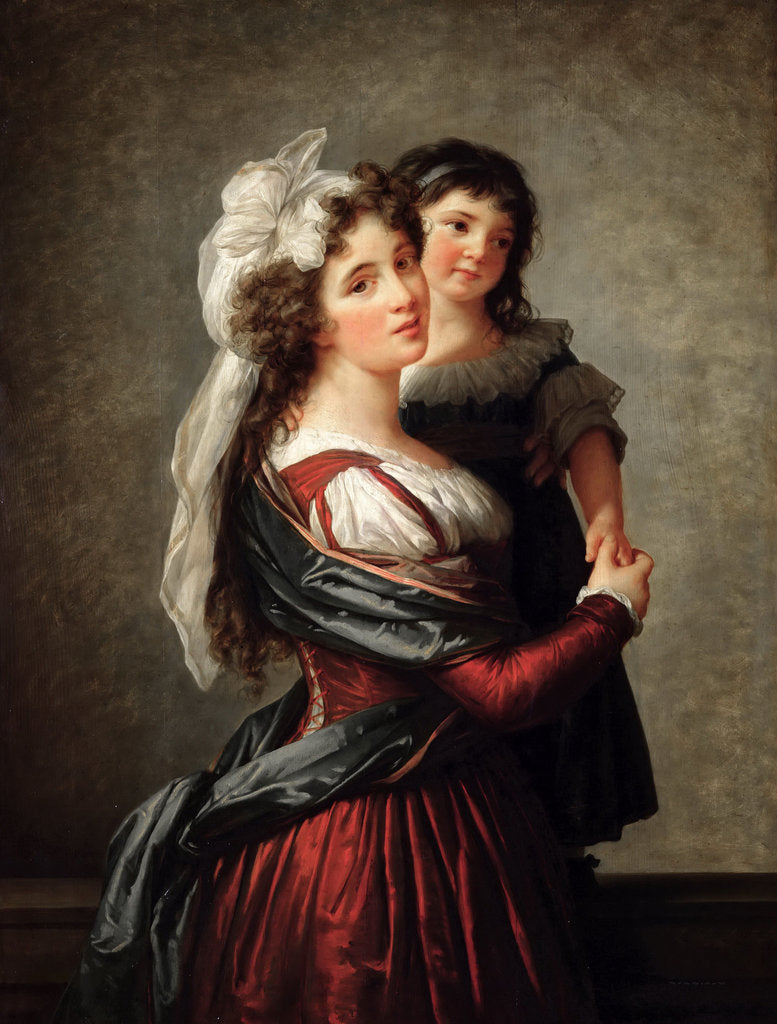 Detail of Madame Rousseau and her Daughter, 1789 by Anonymous