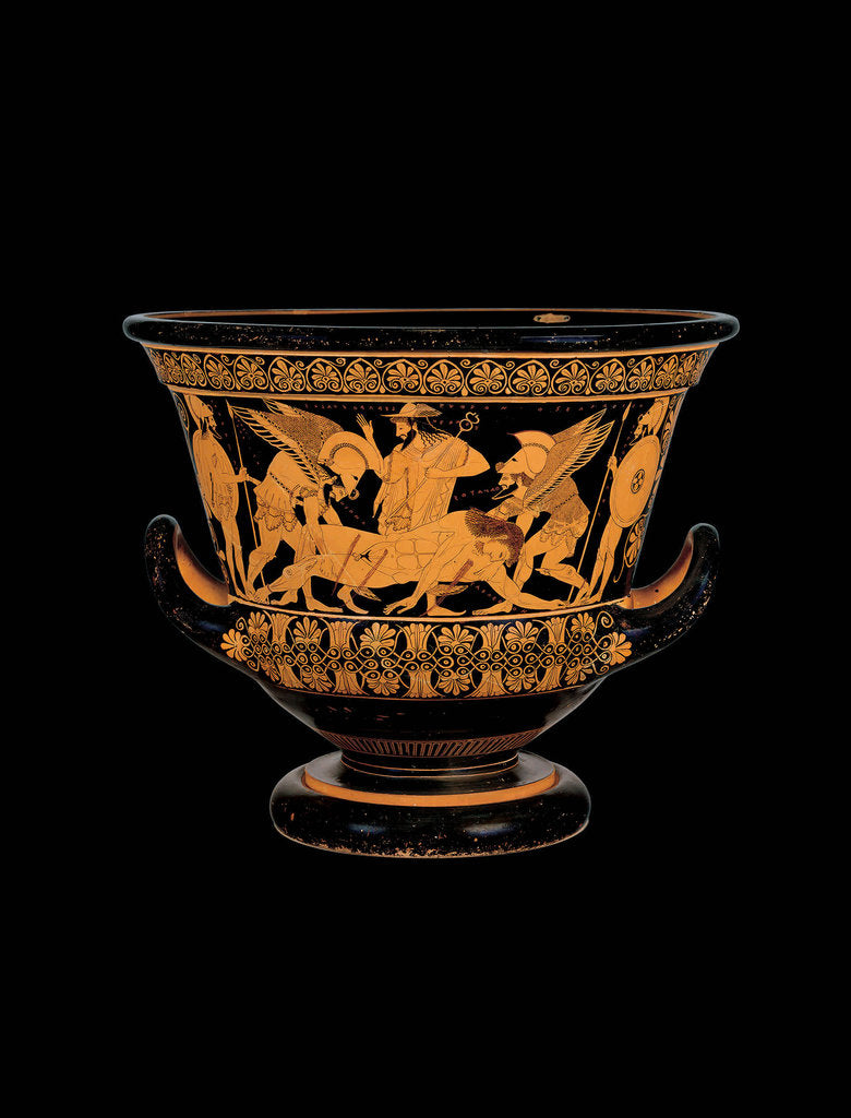 Detail of The Euphronios Krater (Sarpedon krater). Sarpedons body carried by Hypnos and Thanatos, c. 510-c. 5 by Anonymous