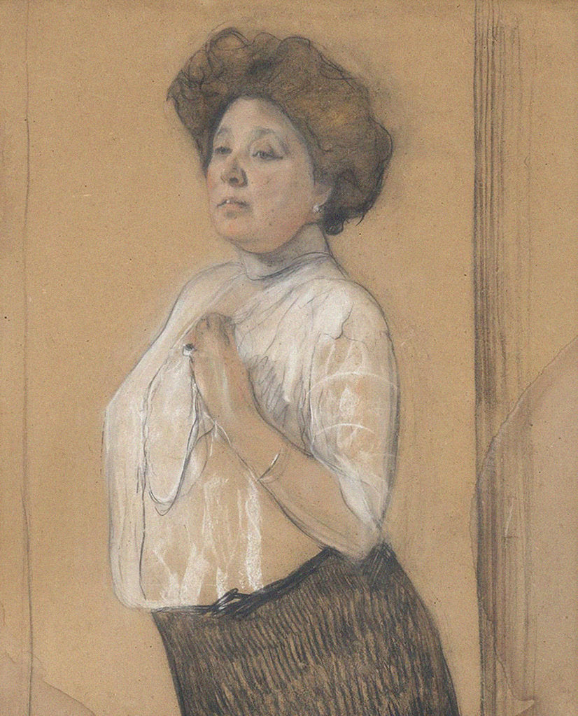 Detail of Nadezhda Petrovna Lamanova, 1911 by Anonymous