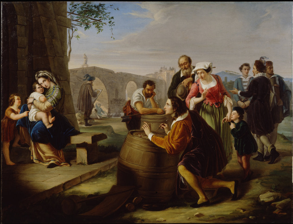 Detail of Raphael Painting The Madonna of The Chair, 1849 by Anonymous